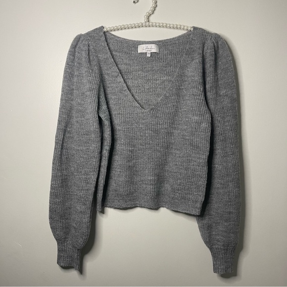 L’Academie Gray Knit Sweater - Picture 2 of 6